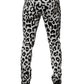 White Leopard Cotton Skinny Denim Jeans