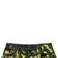 Black Yellow Tie Dye Tattered Skinny Men Denim Jeans