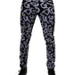 Black Logo Monogram Cotton Skinny Denim Jeans