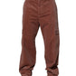 Brown Corduroy Cotton Cargo Men Denim Jeans