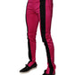 Pink Black Stripe Slim Fit Men Dress Pants