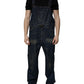 Dark Blue Cotton Men Jumpsuit Denim Jeans