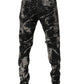 Black Tie Dye Cotton Skinny Zip Denim Jeans