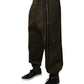 Dark Brown Cotton Jogger Cargo Pants