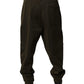 Dark Brown Cotton Jogger Cargo Pants