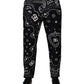 Black Logo Bandana Cotton Loose Denim Jeans