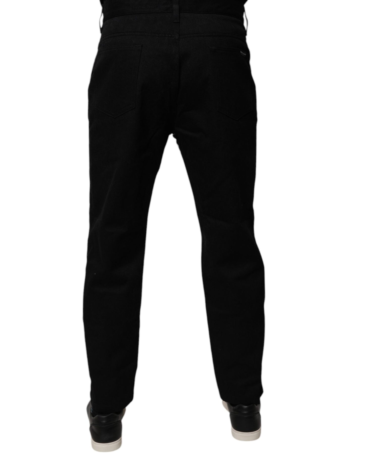 Black Logo Bandana Cotton Loose Denim Jeans