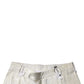 White Linen Mid Waist Straight Men Denim Jeans