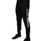 Black Mid Waist Jogger Men Sweatpants Pants