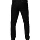 Black Mid Waist Jogger Men Sweatpants Pants