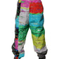 Multicolor Patchwork Mid Waist Sweatpants Pants