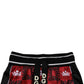 Red Crown Logo Monogram Men Sweatpants Pants
