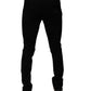 Black Sacred Heart Cotton Skinny Denim Jeans