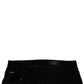 Black Sacred Heart Cotton Skinny Denim Jeans