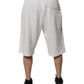 White Cotton Sweatshorts Men Bermuda Shorts