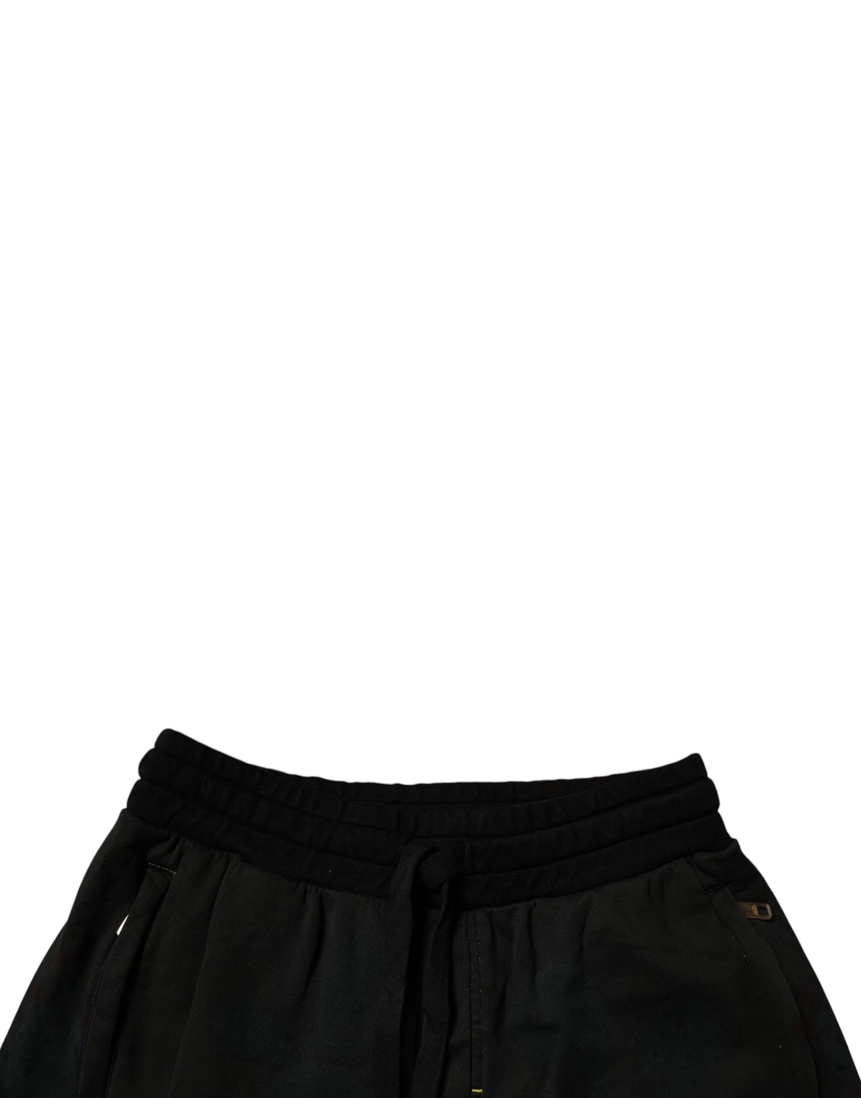 Dolce & Gabbana Black Cotton Sweatshorts Men Bermuda Shorts