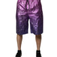 Metallic Pink Purple Two Tone Bermuda Shorts