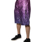 Metallic Pink Purple Two Tone Bermuda Shorts