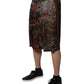 Multicolor Marble Print Trouser Bermuda Shorts