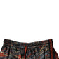Multicolor Marble Print Trouser Bermuda Shorts