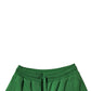 Green Cotton Men Sweatshorts Bermuda Shorts