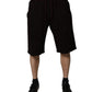 Maroon Cotton Logo Plaque Men Bermuda Shorts
