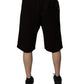 Maroon Cotton Logo Plaque Men Bermuda Shorts