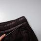 Maroon Cotton Logo Plaque Men Bermuda Shorts