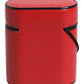 Red Calfskin Leather Logo Print Flip Holder Airpods Case