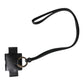 Black Leather Strap Gold Metal Logo Plaque Airpods Case