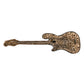 Gold Brass Logo Beaded Guitar Pin Brooch
