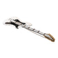 Gold Brass Logo Beaded Guitar Pin Brooch