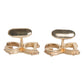 Gold Tone 925 Sterling Silver DG Logo Cufflink