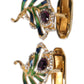 Multicolor Peacock Feathers 925 Sterling Silver Cufflink