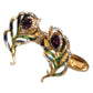 Multicolor Peacock Feathers 925 Sterling Silver Cufflink