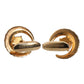 Brass Gold Black Crystal Luna Cufflink