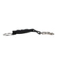 Blue Calf Leather DG Logo Silver Brass Keyring Keychain