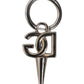Silver Brass DG Logo Metal Ring Holder Keychain Keyring