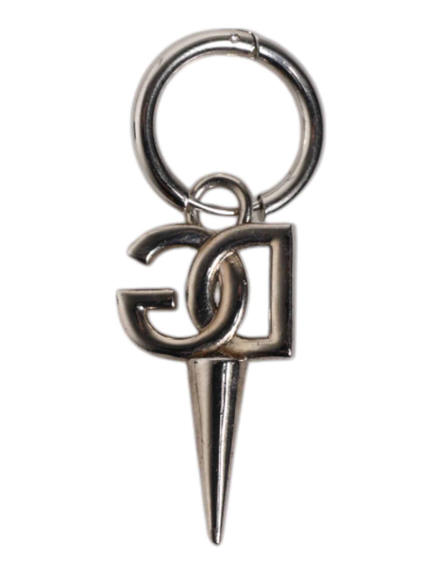 Silver Brass DG Logo Metal Ring Holder Keychain Keyring