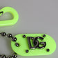 Green Springy Key Holder DG Logo Men's Keychain Keyring