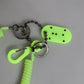 Green Springy Key Holder DG Logo Men's Keychain Keyring