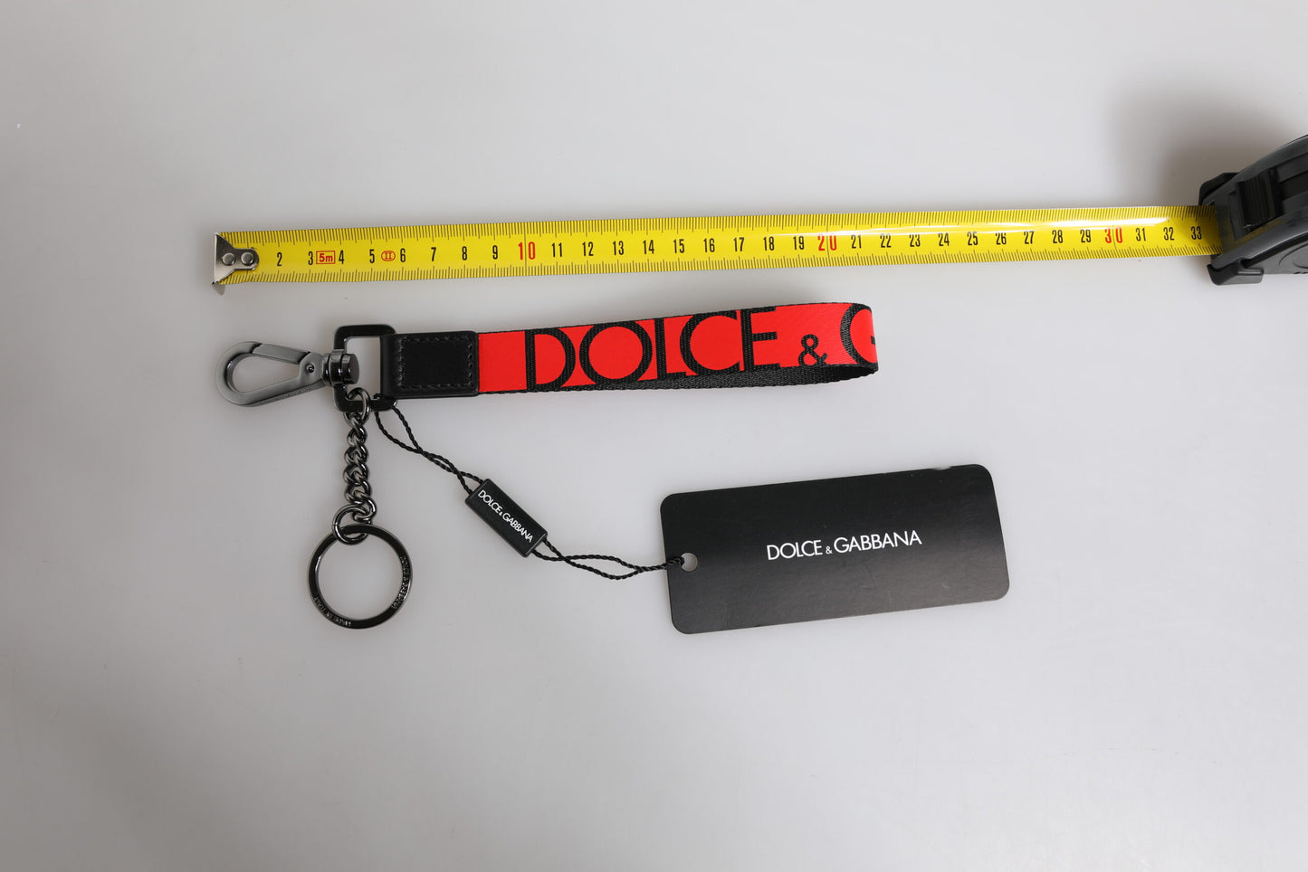 Red Logo Nylon Silver Brass Men Holder Keychain Keyring