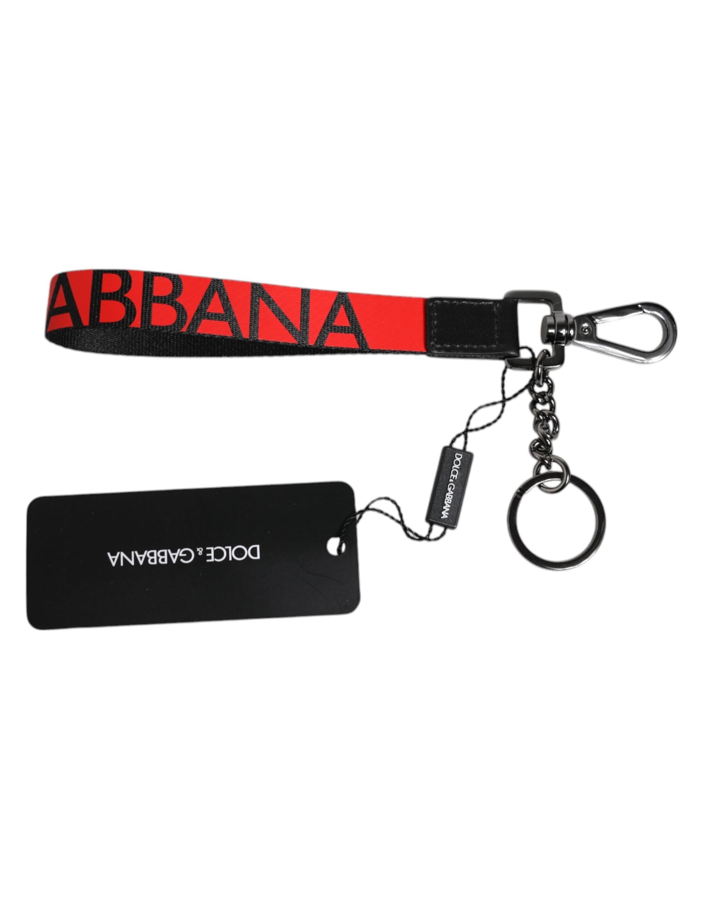 Red Logo Nylon Silver Brass Men Holder Keychain Keyring