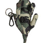 Multicolor Camouflage Animal Silhouette Keychain Keyring