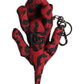 Red Black Polyester Animal Silhouette Keychain Keyring