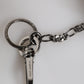Red Black Polyester Animal Silhouette Keychain Keyring