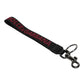 Black Logo Nylon Silver Brass Men Holder Keychain Keyring