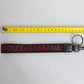 Black Logo Nylon Silver Brass Men Holder Keychain Keyring