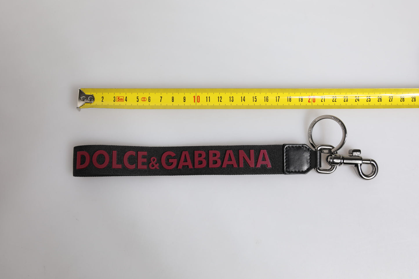 Black Logo Nylon Silver Brass Men Holder Keychain Keyring