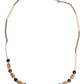 Black Gold Wooden Beaded Logo Pendant Necklace